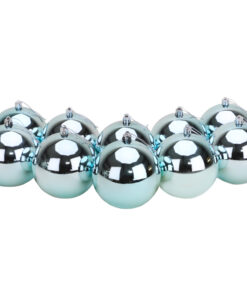 10 Extra Large 100mm Ice Blue Christmas Tree Baubles