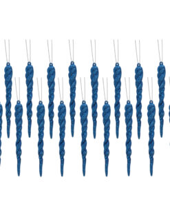 Christmas Concepts® 12cm Glitter Icicle Decorations Christmas Tree Trims (Royal Blue, Pack of 20)