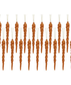 Christmas Concepts® 12cm Glitter Icicle Decorations Christmas Tree Trims (Copper, Pack of 20)