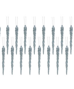 Christmas Concepts® 12cm Glitter Icicle Decorations Christmas Tree Trims (Ice Blue, Pack of 20)