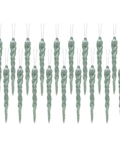 Christmas Concepts® 12cm Glitter Icicle Decorations Christmas Tree Trims (Mint Green, Pack of 20)