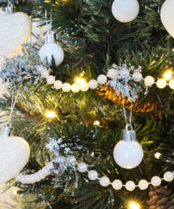 Alternative view of Christmas Concepts® Pack of 25-25mm Mini Christmas Tree Baubles - Shiny, Matte & Glitter Decorated Baubles (White)