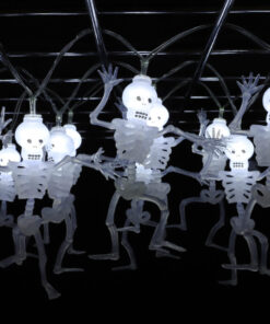 Alternative view of Christmas Concepts® 20 Halloween Skeleton Lights With White LED Lights - 1.8m Length - Halloween Lights - Battery Operated