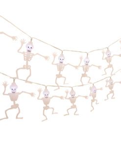 Christmas Concepts® 20 Halloween Skeleton Lights With White LED Lights - 1.8m Length - Halloween Lights - Battery Operated