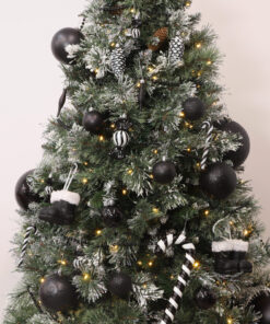 Alternative view of Christmas Concepts® Pack of 10-60mm Christmas Tree Baubles - Shiny, Matte & Glitter Decorated Baubles (Black)