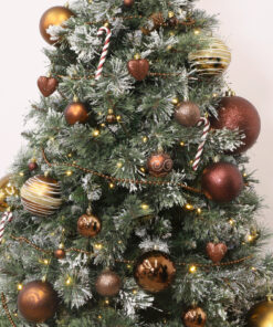 Alternative view of Christmas Concepts® Pack of 10-60mm Christmas Tree Baubles - Shiny, Matte & Glitter Decorated Baubles (Chocolate)