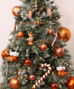 Alternative view of Christmas Concepts® Pack of 10-60mm Christmas Tree Baubles - Shiny, Matte & Glitter Decorated Baubles (Coral)