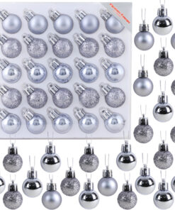 Christmas Concepts® Pack of 25-25mm Mini Christmas Tree Baubles - Shiny, Matte & Glitter Decorated Baubles (Graphite Grey)