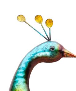 Alternative view of Christmas Concepts® 81cm Colourful Metal Peacock With Jewel Tail Wall Art - Indoor/Outdoor Garden Decoration
