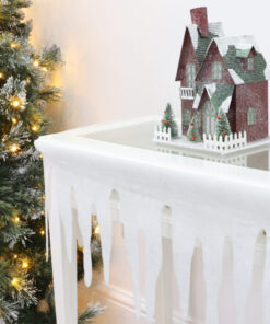 Alternative view of 2m Glitter Icicle Snow Fringe - Perfect for Fireplaces & Mantle Pieces - Christmas Decorations