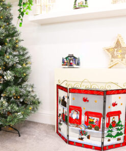 Alternative view of Christmas Concepts® Christmas Santa/Snowman Metal Fire Screen - Christmas Decor - Two Sizes Available (Large 63cm Santa)