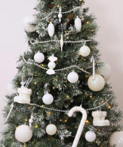 Alternative view of Christmas Concepts® Pack of 10 - 60mm Christmas Tree Baubles - Iridescent White Sparkle Baubles