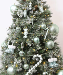 Alternative view of Christmas Concepts® Pack of 10-60mm Christmas Tree Baubles - Shiny, Matte & Glitter Decorated Baubles (Mint Green)