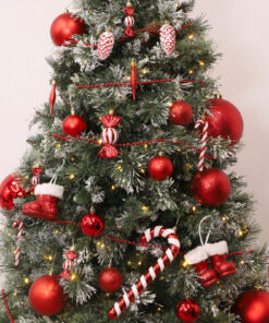 Alternative view of Christmas Concepts® Pack of 10 Red Decorated Christmas Baubles - 60mm Size (BA060RD)