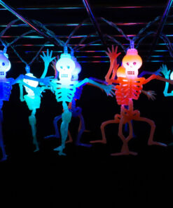 Alternative view of Christmas Concepts® 20 Halloween Skeleton Lights With Blue LED Lights - 1.8m Length - Halloween Lights - Battery Operated