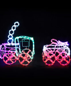 Alternative view of Christmas Concepts® 100cm Multi Coloured 3D LED Static Rope Light Train & Carriage - Indoor / Outdoor Christmas Decorations