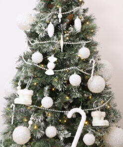 Alternative view of Christmas Concepts® Pack of 10 White Decorated Christmas Baubles - 60mm Size