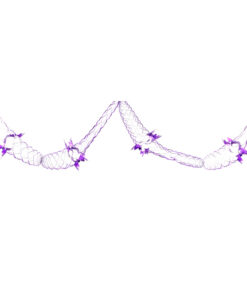 Alternative view of Christmas Concepts® Pack Of 2 9ft Foil Garland Festive Hanging Decorations - Christmas Decorations (Purple)
