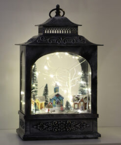 Alternative view of Christmas Concepts® 40cm Battery Operated Musical Animated Christmas Lantern Scene - LED Lights & Moving Ice Rink