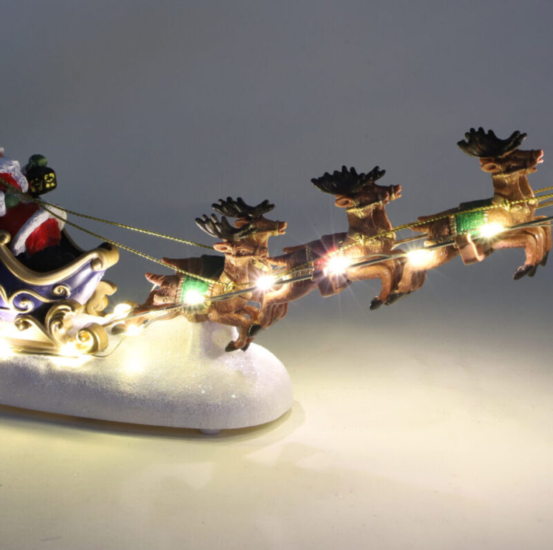 Christmas Concepts® 34cm Battery Operated Led Light Up Santas Sleigh