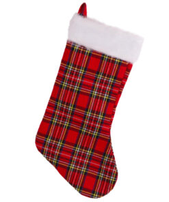 Christmas Concepts® 18" Traditional Tartan With Faux Fur Christmas Stocking - Christmas Decorations & Accessories