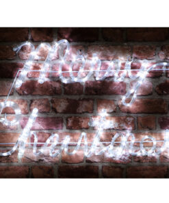 Christmas Concepts® Rope Light Merry Christmas Sign With White LED Lights With Sparkle Feature 72cm x 42cm