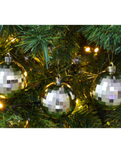 Alternative view of Christmas Concepts® Pack of 5-60mm Mirror Disco Baubles - Christmas Tree Decorations (Gold)