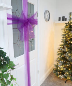 Alternative view of Christmas Concepts® Deep Purple Christmas Fabric Door Bow Decoration - Make Your Own Fabric Bow