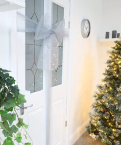 Alternative view of Christmas Concepts® Silver Christmas Fabric Door Bow Decoration - Make Your Own Fabric Bow