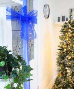 Alternative view of Christmas Concepts® Royal Blue Christmas Fabric Door Bow Decoration - Make Your Own Fabric Bow