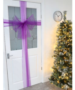 Christmas Concepts® Deep Purple Christmas Fabric Door Bow Decoration - Make Your Own Fabric Bow
