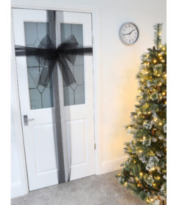 Christmas Concepts® Black Christmas Fabric Door Bow Decoration - Make Your Own Fabric Bow