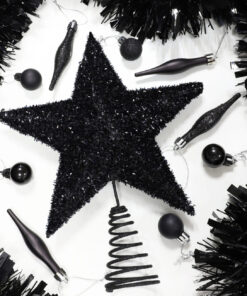 Alternative view of Christmas Concepts® 28cm Sparkly Tree Top Star - Luxury Christmas Decorations (Black)