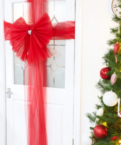 Alternative view of Christmas Concepts® DIY Decorative Door Bow With Diamante Decoration - Wedding/Parties/Christmas (Red)