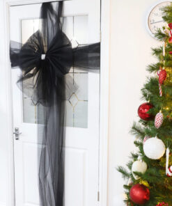 Alternative view of Christmas Concepts® DIY Decorative Door Bow With Diamante Decoration - Wedding/Parties/Christmas (Black)