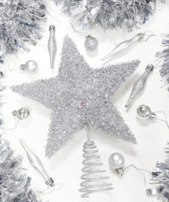 Alternative view of Christmas Concepts® 28cm Sparkly Tree Top Star - Luxury Christmas Decorations (Silver)