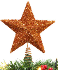 Christmas Concepts® 28cm Sparkly Tree Top Star - Luxury Christmas Decorations (Copper)