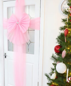 Alternative view of Christmas Concepts® DIY Decorative Door Bow With Diamante Decoration - Wedding/Parties/Christmas (Baby Pink)