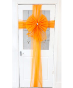 Christmas Concepts® DIY Decorative Door Bow With Diamante Decoration - Wedding/Parties/Christmas (Orange)