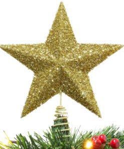 Christmas Concepts® 28cm Sparkly Tree Top Star - Luxury Christmas Decorations (Gold)
