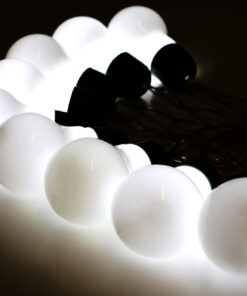 Christmas Concepts® 10 White Battery Operated LED Lights with Shades - Christmas String Lights - Party Lights - Decorative Lighting (Large Lightbulbs)