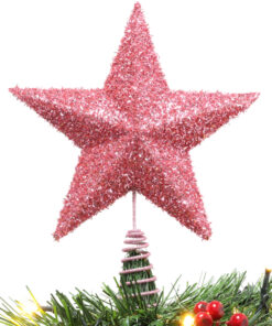 Christmas Concepts® 28cm Sparkly Tree Top Star - Luxury Christmas Decorations (Baby Pink)