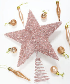 Alternative view of Christmas Concepts® 28cm Sparkly Tree Top Star - Luxury Christmas Decorations (Rose Gold)