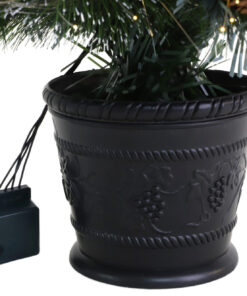 Alternative view of Christmas Concepts® 2ft (60cm) Pre Lit Frosted Fibre Optic Christmas Tree With Natural Cones & Red Berries With Warm White LED Rose Lights