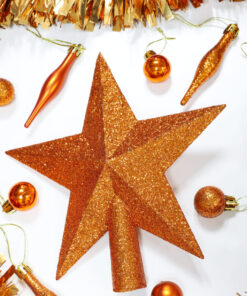 Alternative view of Christmas Concepts® 20cm Glitter Tree Top Star Decoration – Christmas Tree Topper (Copper)