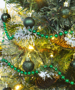 Alternative view of Christmas Concepts® Pack of 25-25mm Mini Christmas Tree Baubles - Shiny, Matte & Glitter Decorated Baubles (Forrest Green)