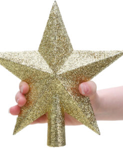 Alternative view of Christmas Concepts® 20cm Glitter Tree Top Star Decoration – Christmas Tree Topper (Gold)