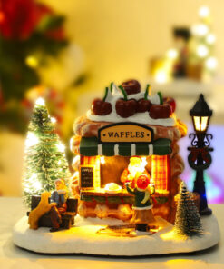 Alternative view of Christmas Concepts® LED Light Up Christmas Village Scene - 8" / 20cm (Waffle Shop)