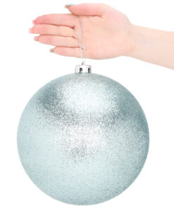 Alternative view of Christmas Concepts® Pack Of 2-200mm Baubles - Shiny & Glitter Design - Giant Christmas Baubles (Mint Green)