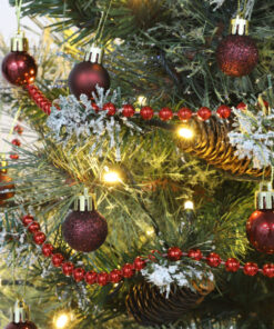 Alternative view of Christmas Concepts® Pack of 25-25mm Mini Christmas Tree Baubles - Shiny, Matte & Glitter Decorated Baubles (Rioja Red)